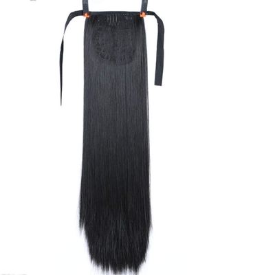10 Colors 22 Inch Long Straight Drawstring Ponytail Black/Blond Heat Resistance Hairpiece Clip In Hair For Woman 2 26inches