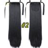 10 Colors 22 Inch Long Straight Drawstring Ponytail Black/Blond Heat Resistance Hairpiece Clip In Hair For Woman 2 26inches view 2