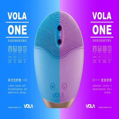 Automatic Foaming Face Skin Care Wash Cleansing Brush Device Facial Massage Cleaner (VIOLET)