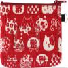 Kyoyu Makeup Pouch, Mini, Makeup, Cosmetics, Accessory Holder, Pass Case, Regular IC Card, Pocket, Cat Pattern, Red, 3.7 x 5.1 inches (9.5 x 13 cm) view 1