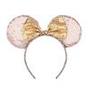 A Miaow Sequin Black Mouse Ears Headband MM Glitter Hair Clasp Adults Women Butterfly Hair Hoop Birthday Party Holiday Park Photo Supply (Champagne and Golden) view 1