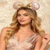 A Miaow Sequin Black Mouse Ears Headband MM Glitter Hair Clasp Adults Women Butterfly Hair Hoop Birthday Party Holiday Park Photo Supply (Champagne and Golden) view 2