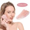 fengshuisale Beauty Bar 24K Rose/Golden Facial Massager, Natural Rose Quartz Stone Roller & Gua Sha Facial Massager Tool Body Face Massage Relaxation W3916 (Gold) view 3