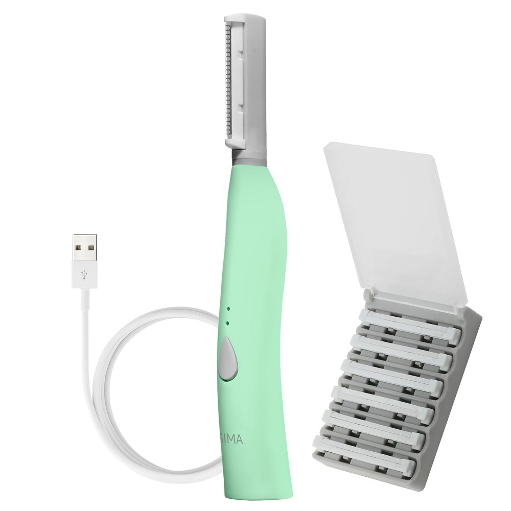 SPA SCIENCES - SIMA Patented Dermaplane Razor for Women Face  Painless 2-in-1 Facial Exfoliation & Peach Fuzz Hair Removal  Anti-Aging  3 Speeds  Rechargeable  7 Weeks Treatment