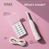 SPA SCIENCES - SIMA Patented Dermaplane Razor for Women Face  Painless 2-in-1 Facial Exfoliation & Peach Fuzz Hair Removal  Anti-Aging  3 Speeds  Rechargeable  7 Weeks Treatment view 4