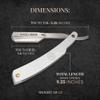 Best Shavette Straight Razor - Replaceable Blade Straight Razor, Metal Handle Shavette, No Stropping or Honing, Great For Beginners, Starter Blade, Hygienic, Close Shave, Leather Case (Silver) view 2