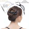 RC ROCHE ORNAMENT 6 Pcs Womens Thin Curved Eyelet Side Slide No Slip Hair Clip Comfortable French Concord Duck Bill Pin Teeth Strong Hold Grip Beauty Accessory, Medium Black and White view 3