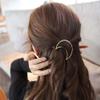 Assorted Shape Gold Silver Minimalist Alloy Hair Clip Triangle Circle Moon Bowknot Style Hair Barrettes Hair Pins Hair Clamp Hair Accessories for Women (C#) view 3