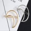 Assorted Shape Gold Silver Minimalist Alloy Hair Clip Triangle Circle Moon Bowknot Style Hair Barrettes Hair Pins Hair Clamp Hair Accessories for Women (C#) view 4