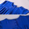 Youwon Girls Dress Short Sleeve Solid Color Tunic A-Line Tiered Swing Dress 2-6 7-16 Blue 14-16 Years view 3