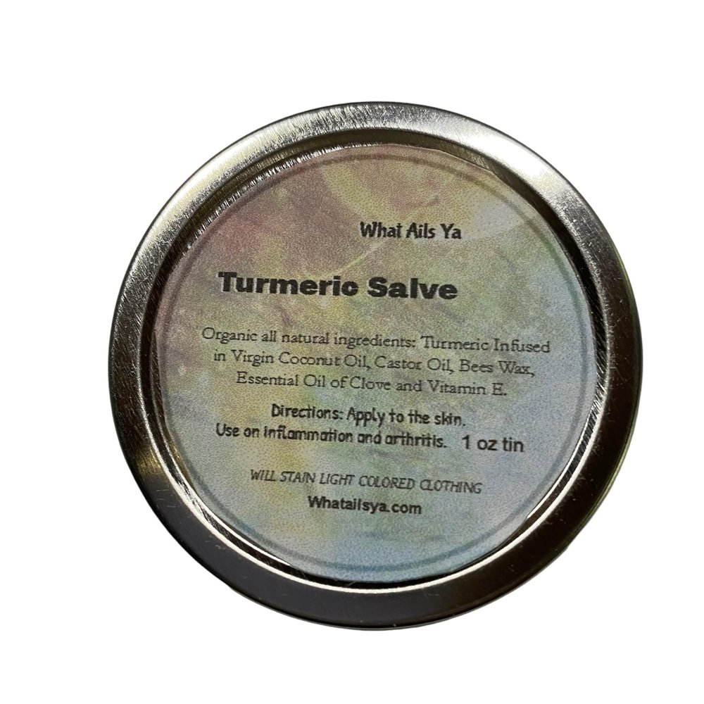 Turmeric Salve 1 oz tin " What Ails Ya " unisex -Tumeric Salve