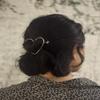 DoubleNine Bridal Hair Clip Heart Vintgae Hair Barrettes Metal Hairpins Hair Retro Accessories Love Jewelry for Women Girls Gift pack of 2 (silver) view 3