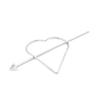 DoubleNine Bridal Hair Clip Heart Vintgae Hair Barrettes Metal Hairpins Hair Retro Accessories Love Jewelry for Women Girls Gift pack of 2 (silver) view 4