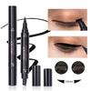 docolor Eyeliner Stamp Double-sided Liquid Winged Eye Liner Pen Waterproof Smudgeproof Long Lasting Wing Original Eyeliner Pen(1PC,Black) view 1