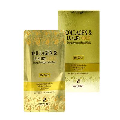 3W Clinic Collagen & Luxury Gold Energy Hydrogel Facial Mask (Pack of 5)