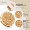 Ithyes Body Brush Dry Brushing Bath Brush Gentle Skin Exfoliate Massage Scrub 100% Nature Boar Bristles Bamboo Wood Improve Blood Circulation Wet & Dry Smooth Fresh Treatment,with Canvas Bag view 3
