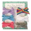 6 HAIR BOWS Made with self fasteners for Baby Girl - BEST Gift - Small Bows Mini Bows Blue White Lavender Rainbow Dark Pink Grey Gray Small Soft Baby Hair Bows, Tiny Bows for Baby Girls view 2