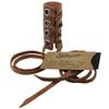Hide & Drink, Set of 2 Hair Ties for Women, Ponytail/Braid Holder, Wraps, Deadlock Accessories for Ladies, Full Grain Leather, Handmade, Bourbon Brown view 4