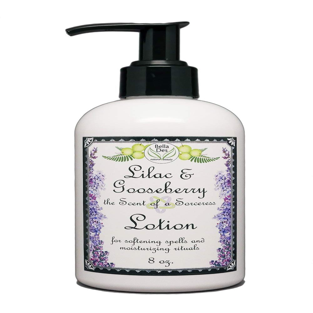 BELLA DES NATURAL BEAUTY Lilac and Gooseberry Moisturizing Body Lotion 8 ounces Yennefer Scent of a Sorceress with Organic Extracts, Natural Oils, Hydration for Dry Skin