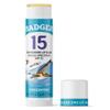 Badger Sunscreen Lip Balm SPF 15, Organic Mineral Sunscreen SPF Lip Balm with Zinc Oxide, Reef Friendly, Broad Spectrum, Water Resistant, Unscented, .15 oz view 2