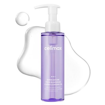 celimax Derma Nature Fresh Blackhead Jojoba Cleansing Oil | Light & Non-Greasy Daily Makeup Remover, Facial Cleanser, Clogged Pore & Blackheads Removal, Deep Cleansing,150ml
