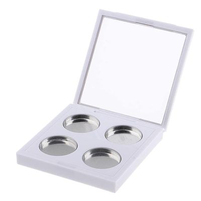 B Blesiya ABS Plastic 4 Grids Empty Eyeshadow Palette, Make Up Container Case Box with Magnetic Closure for Pressed Powder Blusher Lip Gloss
