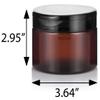 (12 Pack) 12 oz Amber PET Plastic Jar with Black Flip Top view 2