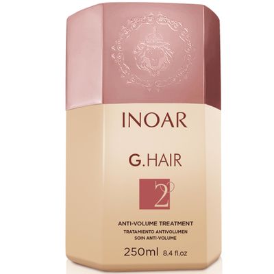 INOAR GHair Premium Keratin Step 2 with Keratin for Intense Frizz Reduction & Hair Smoothing, 6.7 Fl Oz