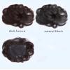 LXUE 5.5" Real Human Hair topper for Short Hair Clip in Wavy Hairpieces for Women with Thinning Hair, Dark Brown view 4