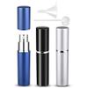 Portable Mini Refillable Perfume Bottle, 3 Pcs Travel Size Perfume Atomizer Empty Spray Bottle Case for Outdoor and Traveling with Funnel and Perfume Diffuser (A - 6ml (Black+Silver+Dark Blue)) view 1