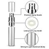 Portable Mini Refillable Perfume Bottle, 3 Pcs Travel Size Perfume Atomizer Empty Spray Bottle Case for Outdoor and Traveling with Funnel and Perfume Diffuser (A - 6ml (Black+Silver+Dark Blue)) view 2