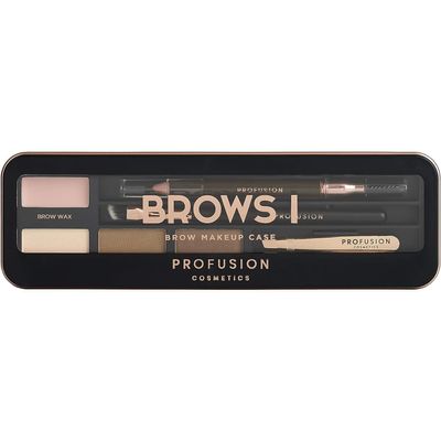 Profusion Cosmetics Eyebrow Pro Makeup Case Brows I Palette - Light Medium