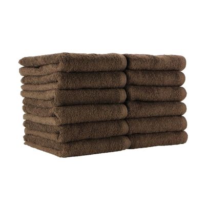 Arkwright Bleach Proof Salon Towels - Pack of 12 - Highly Absorbent, 100% Cotton, Quick Dry Spa Face Towel for Hair Stylist, Barber, Pedicure, and Esthetician, 16 x 27 in, Brown