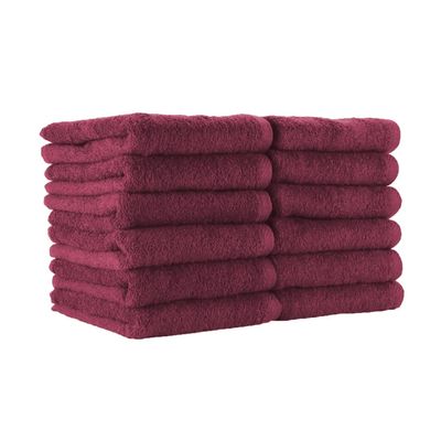Arkwright Bleach Proof Salon Towels - Pack of 12 - Highly Absorbent, 100% Cotton, Quick Dry Spa Face Towel for Hair Stylist, Barber, Pedicure, and Esthetician, 16 x 27 in, Burgundy
