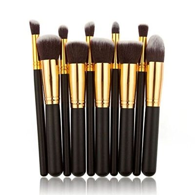 10Pcs Professional Make up Brush Contour Powder Foundation Blusher Brushes Set