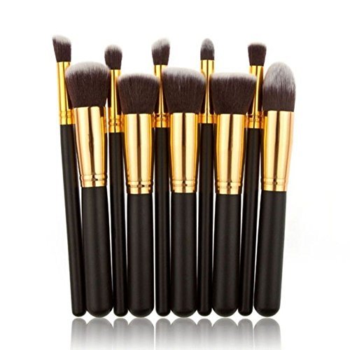 10Pcs Professional Make up Brush Contour Powder Foundation Blusher Brushes Set