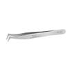 Stainless Steel Tweezers, Stright/Curved Tips All-purpose Forceps Professional Tweezers Tongs and Comfortable Handle for Eyelash Extension Nail Art Design Beauty and Crafting Repairing(2#) view 2