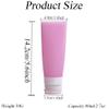 3pcs Pink Portable Leakproof Silicone Bottle - Empty Refillable Soft Squeezable Travel Bottle Containers For Body Lotion Shower Gel Shampoo Face Cleanser Toothpaste With Flip Lid size 80ml view 2