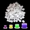 Needlehouse 1000pcs Tattoo Ink Caps Professional Tattoo Ink Cups With Base, Caps Plastic Transparent Pigment Cups Caps Tattoo Supplies (17 * 14mm) view 4