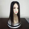 100% Real Human Hair Clip in Toppers High Density Black Toppers, 3" x 6" Silk Base Forehead Topper Hairpieces for Women with Thinning Hair, 16" view 4
