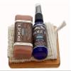 BOGUE Luxury Goat Milk Soap & Pure Essential Oil Hydrolyzer Giftset -N6 'Walk in Ojai' Lavender, Sage Ylang Ylang on Beech Wood Soap Dish with Sisal Cloth view 1