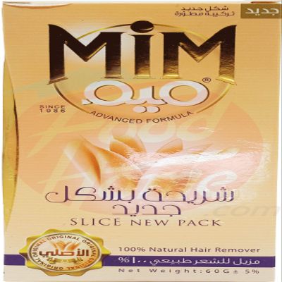 MIM hair remover, 100% natural, Slice new pack, 60-gram box (pack of 1)