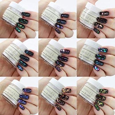 Sparkle & Co. Dip Powders  dp.103 FF1 to FF9 (Clear Dip with Flexie Flakies) (FF1)