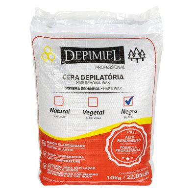 Depimiel Black Sludge Hard Wax beans - Wax beans for Hair Removal - Hard Wax for Legs, Arms, Bikini, Face - Gentle At-Home Waxing beans with Antioxidants - Wax beans for Sensitive Skin - 22.04 lbs