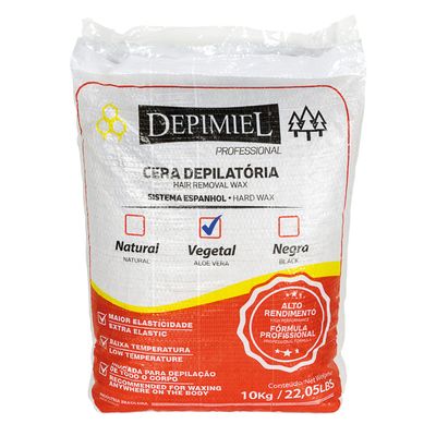 Depimiel Aloe Vera Hard Wax beans - Wax beans for Hair Removal - Hard Wax for Legs, Arms, Bikini, Face - Gentle At-Home Waxing beans - Moisturizing Wax beans for Sensitive Skin - 22.04 lbs
