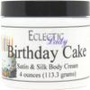 Eclectic Lady Birthday Cake Satin and Silk Cream, Body Cream, Body Lotion, 4 oz - Shea Butter, Aloe, Silk Amino Acids, Vitamin E, Phthalate-Free, Handcrafted in USA - Perfect For Women view 1