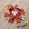 Baseball Heart Boutique Hair Bow (You choose color) view 2