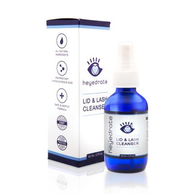 Lid and Lash Cleanser  2oz Glass Bottle  Pure Hypochlorous Acid Spray for Soothing Dry Eye Irritation  Daily Eyelid & Lash Cleanser