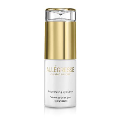 Allegresse 24 Karat Gold Rejuvenating Eye Serum| Anti Aging Moisturizing | Reduce Dark Circles, Fine Lines and Puffiness | Contains Natural Oils, Vitamins & Antioxidants | 1 Oz
