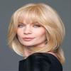 Top Tier Hair Topper Color GL 2-6 BLACK COFFEE - Gabor Wigs 12" Mid Length Layered Hairpiece Synthetic Wispy Bangs Add Volume Monofilament Crowne Bundle MaxWigs Hairloss Booklet view 1